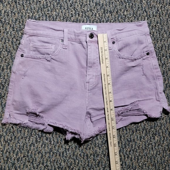 Pistola Winston High-Rise Fray Hem Cut Off Shorts Size 28 - Picture 5 of 13